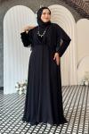 Şule tesettür abiye Siyah