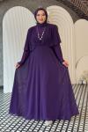 Şule tesettür abiye Mor
