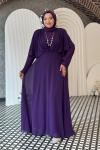 Şule tesettür abiye Mor