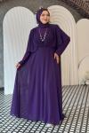 Şule tesettür abiye Mor