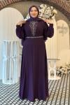 Hümeyra tesettür abiye Mor