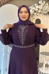 Hümeyra tesettür abiye Mor