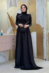 Asel tesettür abiye Siyah