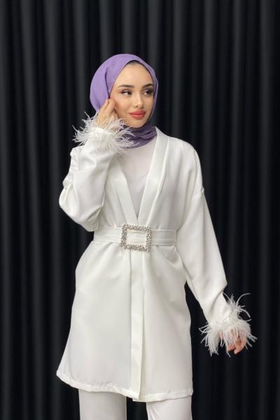 CEMRE PANTOLONLU TAKIM Beyaz