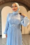 Nedime tesettur abiye Bebe Mavisi