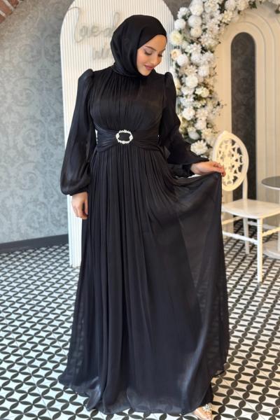 Nedime tesettur abiye Siyah