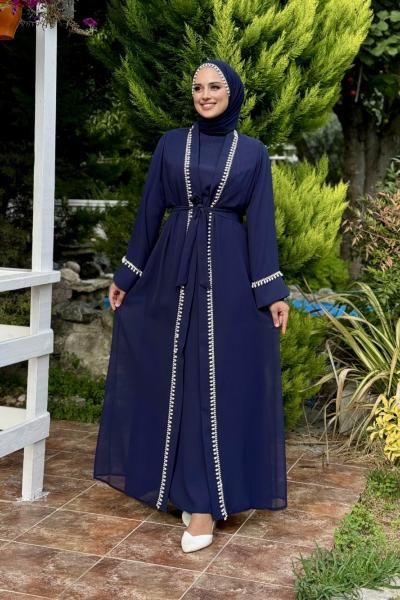 Melek tesettür abiye Lacivert