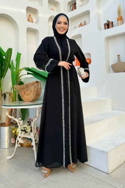 Melek tesettür abiye Siyah