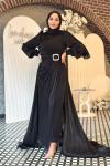 Güzide tesettür abiye Siyah