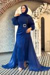 Güzide tesettür abiye Lacivert