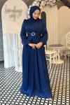 Nedime tesettur abiye Lacivert