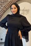 Candan Tesettür Abiye Siyah