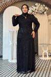 Müjgan Tesettür Abiye Siyah
