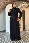 Müjgan Tesettür Abiye Siyah