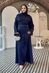 Pınar Tesettür Abiye Lacivert