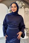 Pınar Tesettür Abiye Lacivert