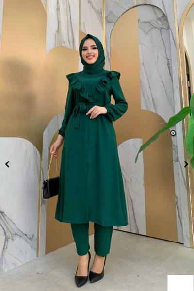 NESLİHAN PANTOLONLU TAKIM Zümrüt