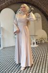 Hadise Tesettür Abiye Bej