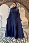 Hadise Tesettür Abiye Lacivert