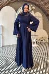 Hadise Tesettür Abiye Lacivert