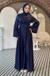 Hadise Tesettür Abiye Lacivert