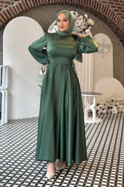 Nazlı Tesettür Abiye Mint Yeşili