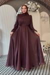 Belinay tesettür abiye Kahverengi