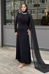 Belgin Tesettür Abiye Siyah