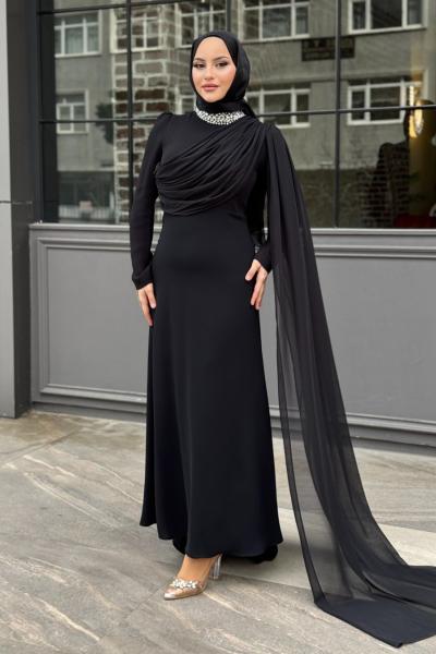 Belgin Tesettür Abiye Siyah