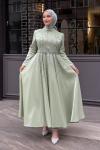Ayten Tesettür Abiye Mint Yeşili