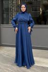 Sudenaz Tesettür Abiye Lacivert