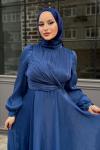 Sudenaz Tesettür Abiye Lacivert