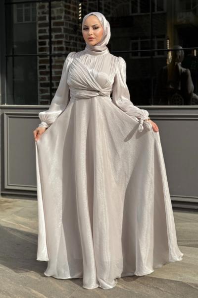 Sudenaz Tesettür Abiye Taş Rengi