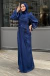 Talya Tesettür Abiye Lacivert