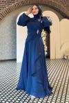 Cansu Tesettür Abiye Lacivert
