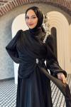 Cansu Tesettür Abiye Siyah