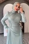 Beste Tesettür Abiye Mint Yeşili