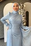 Beste Tesettür Abiye Bebe Mavisi