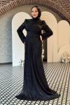 Miray Tesettür Abiye Siyah