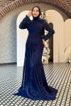 Miray Tesettür Abiye Lacivert