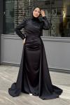 Suna Tesettür Abiye Siyah