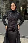 Suna Tesettür Abiye Siyah