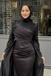 Suna Tesettür Abiye Siyah