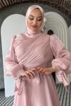 Meltem Tesettür Abiye Pudra