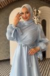 Meltem Tesettür Abiye Bebe Mavisi