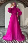 Meltem Tesettür Abiye Fuşya