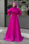 Meltem Tesettür Abiye Fuşya