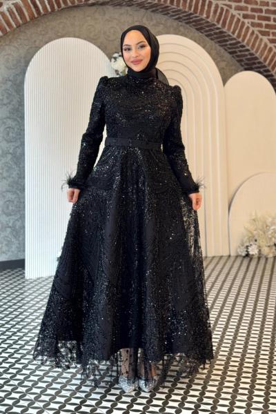 Hürrem Tesettür Abiye Siyah