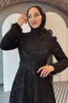 Hürrem Tesettür Abiye Siyah