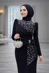 Luna Tesettür Abiye Siyah